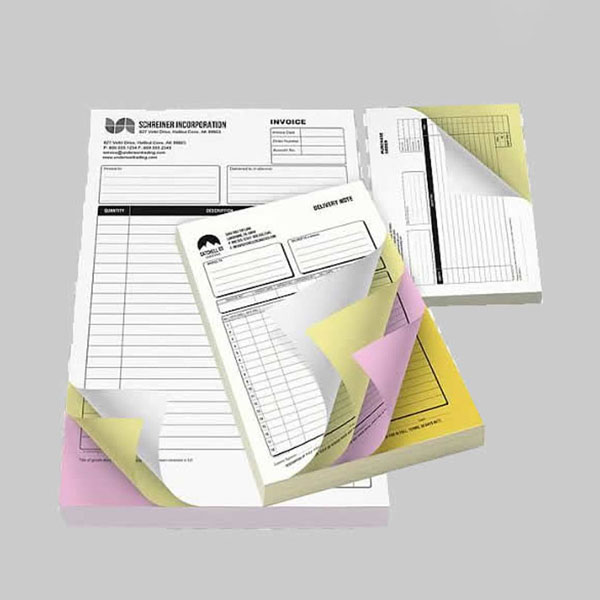 طباعة فواتير و سندات بخيارات ومقاسات حسب الطلب